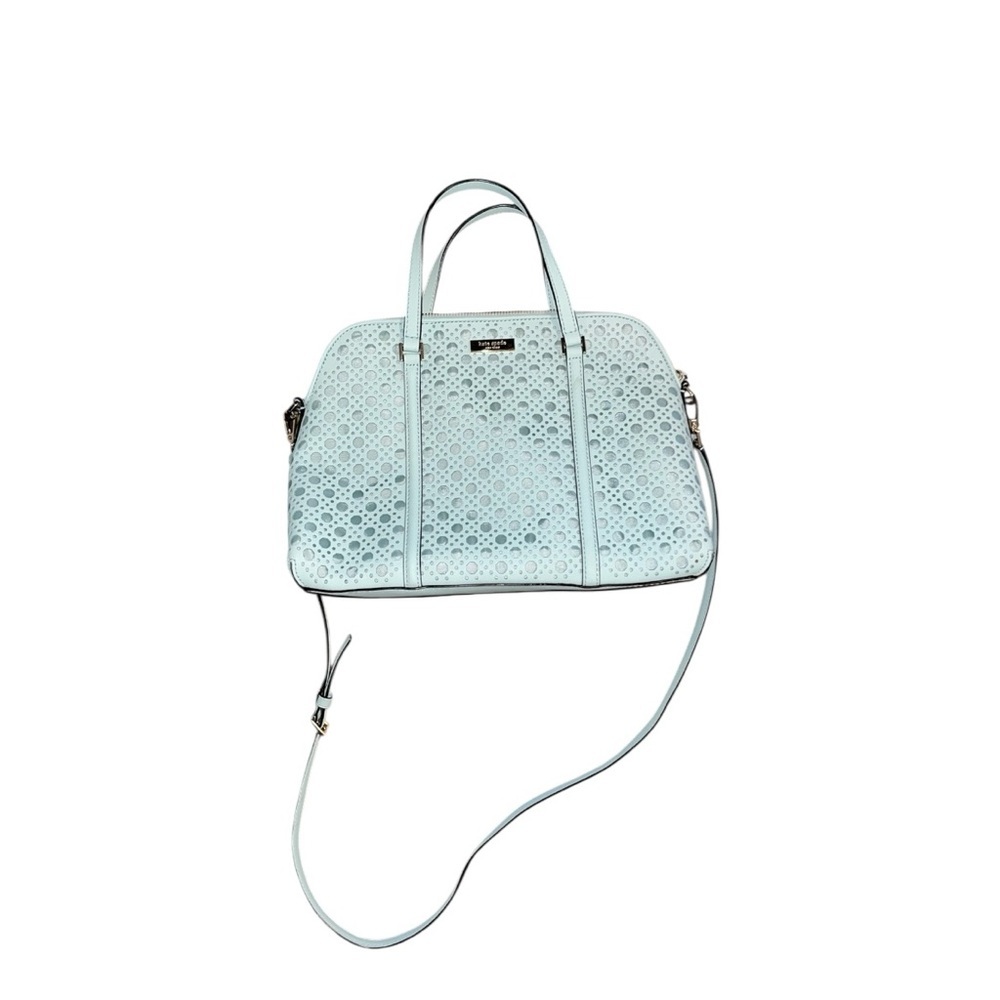 Kate Spade Grace Blue Satchel Newbury Lane Small Rachelle Crossbody with Cutouts - Picture 2 of 14